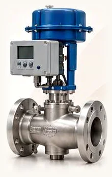 Basis weight control valve with a blue diaphragm actuator and digital positioner